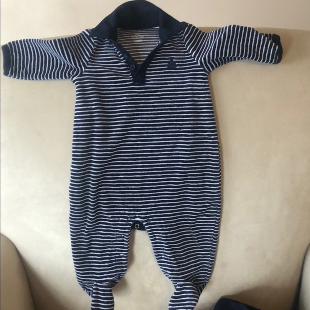 Baby gap blue striped body suit
